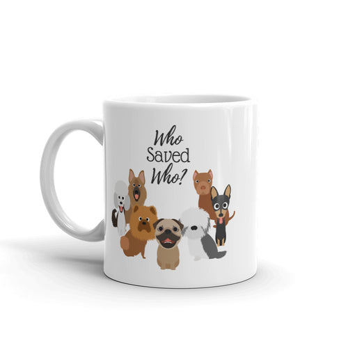 Who Saved Who Puppy (b) Mug