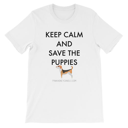 Short-Sleeve Unisex T-Shirt - Save The Puppies Black