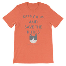Short-Sleeve Unisex T-Shirt - Save the Kitties Grey